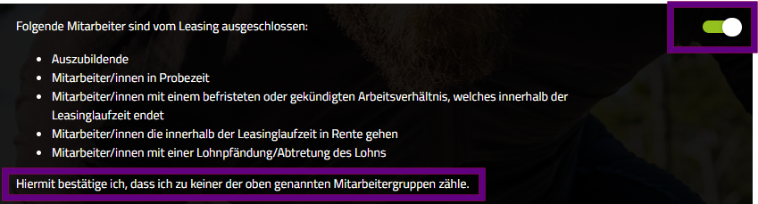 Screenshot Personen, die vom Leasing ausgeschlossen sind