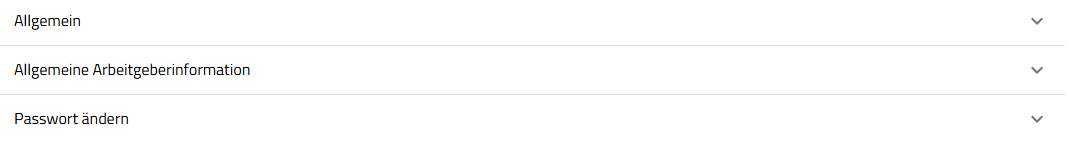 Screenshot Menüanzeige im Nutzerprofil