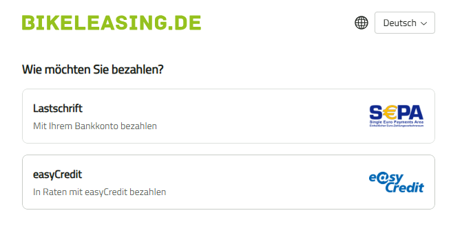 Zahlungsmöglichkeiten