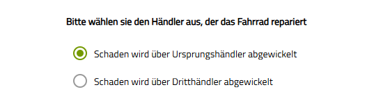 Screenshot Fachhändler auswählen