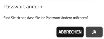 Screenshot Bestätigung Passwort ändern